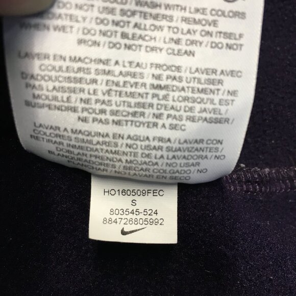 Nike Dri Fit Pullover Purple Knit Hooded Sweater Size S - Picture 11 of 14